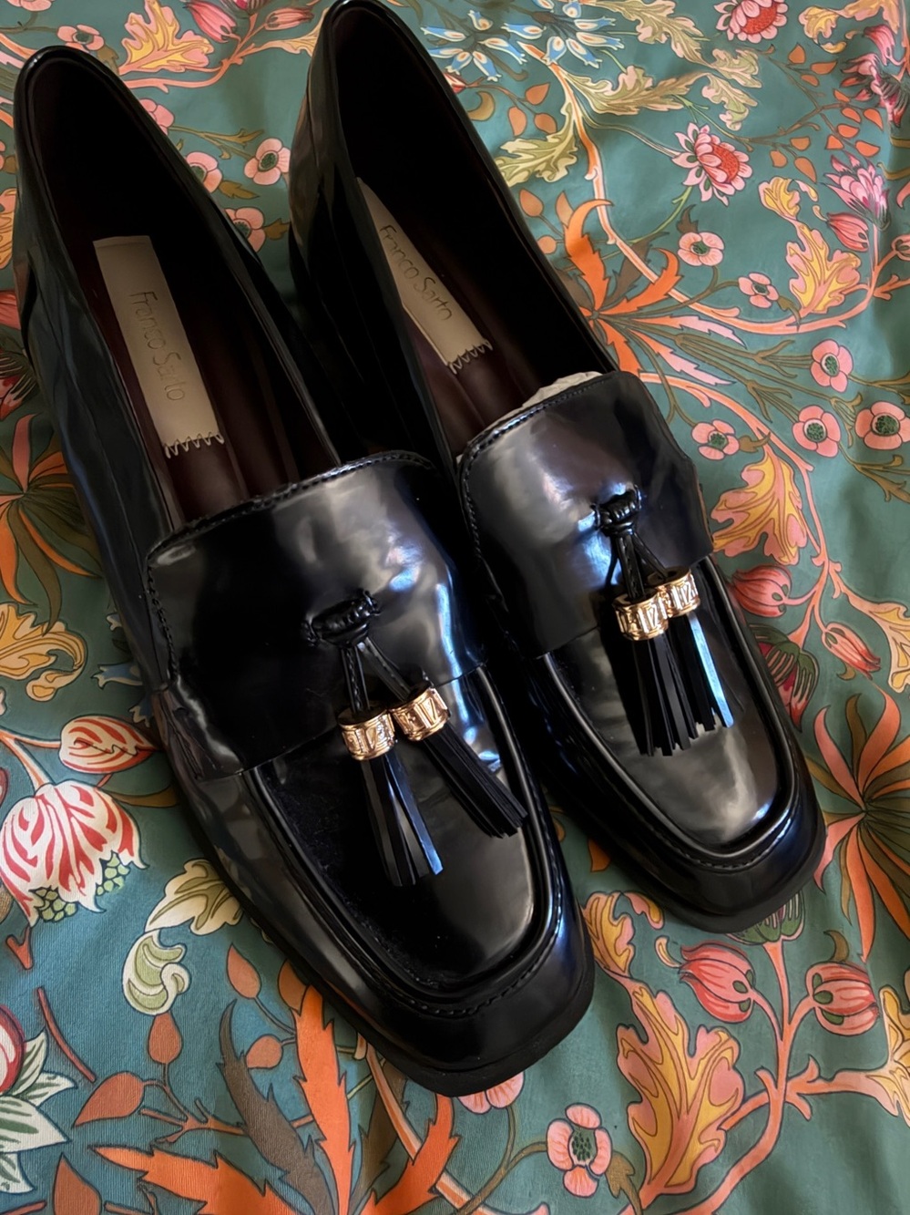 Franko Sarto Patent Leather Loafers with Tassels